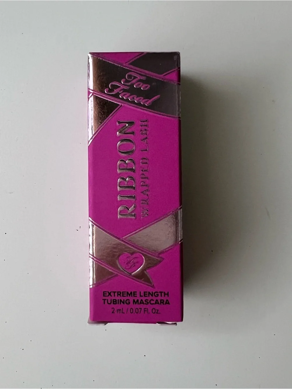 Too Faced Ribbon Wrapped Lash Tubing Mascara — Hot Pink & Rose Gold Accents